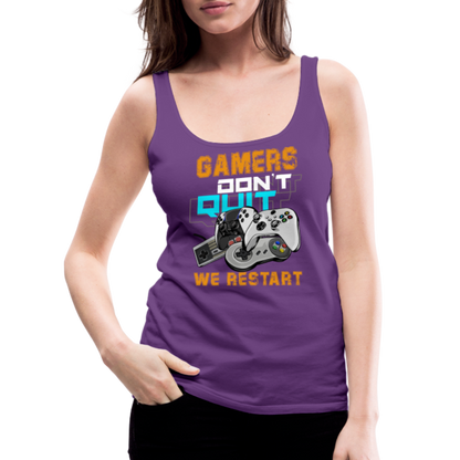 GU 'Gamers Don't Quit' Women’s Premium Tank Top - purple