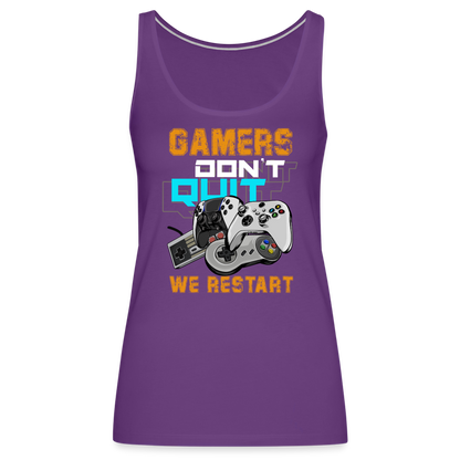 GU 'Gamers Don't Quit' Women’s Premium Tank Top - purple