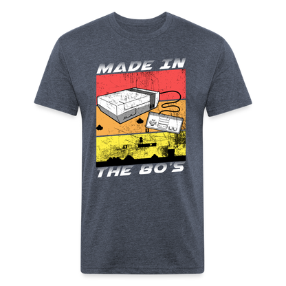 GU 'Made in the 80's' Fitted T-Shirt - White - heather navy