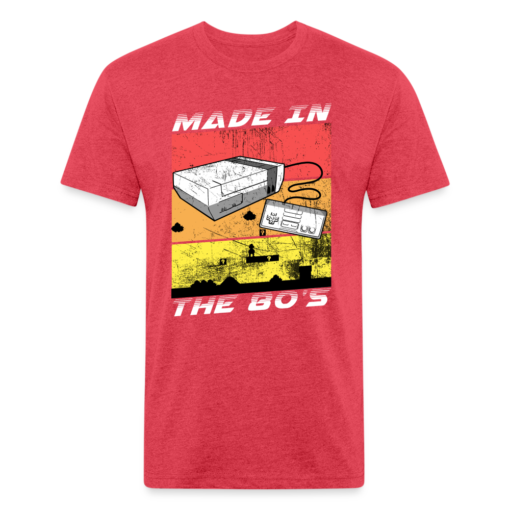 GU 'Made in the 80's' Fitted T-Shirt - White - heather red