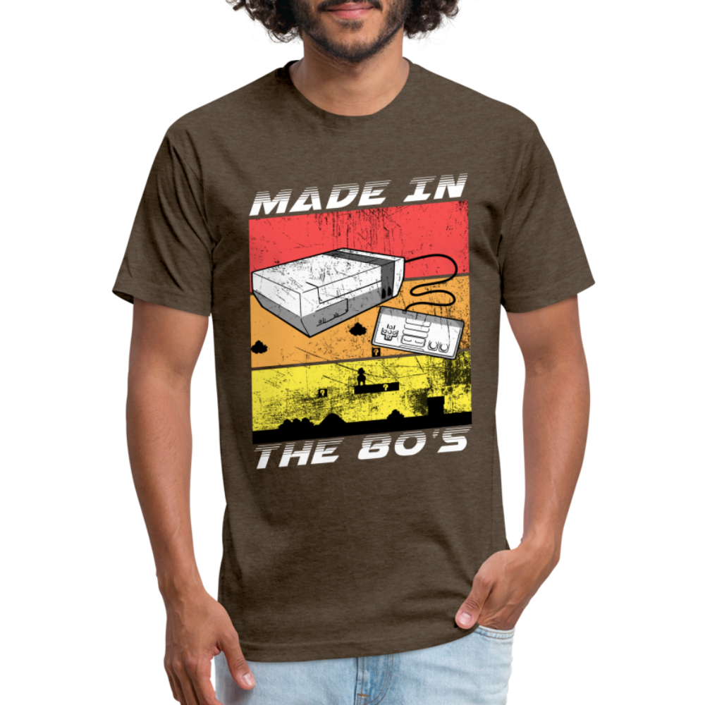 GU 'Made in the 80's' Fitted T-Shirt - White - heather espresso