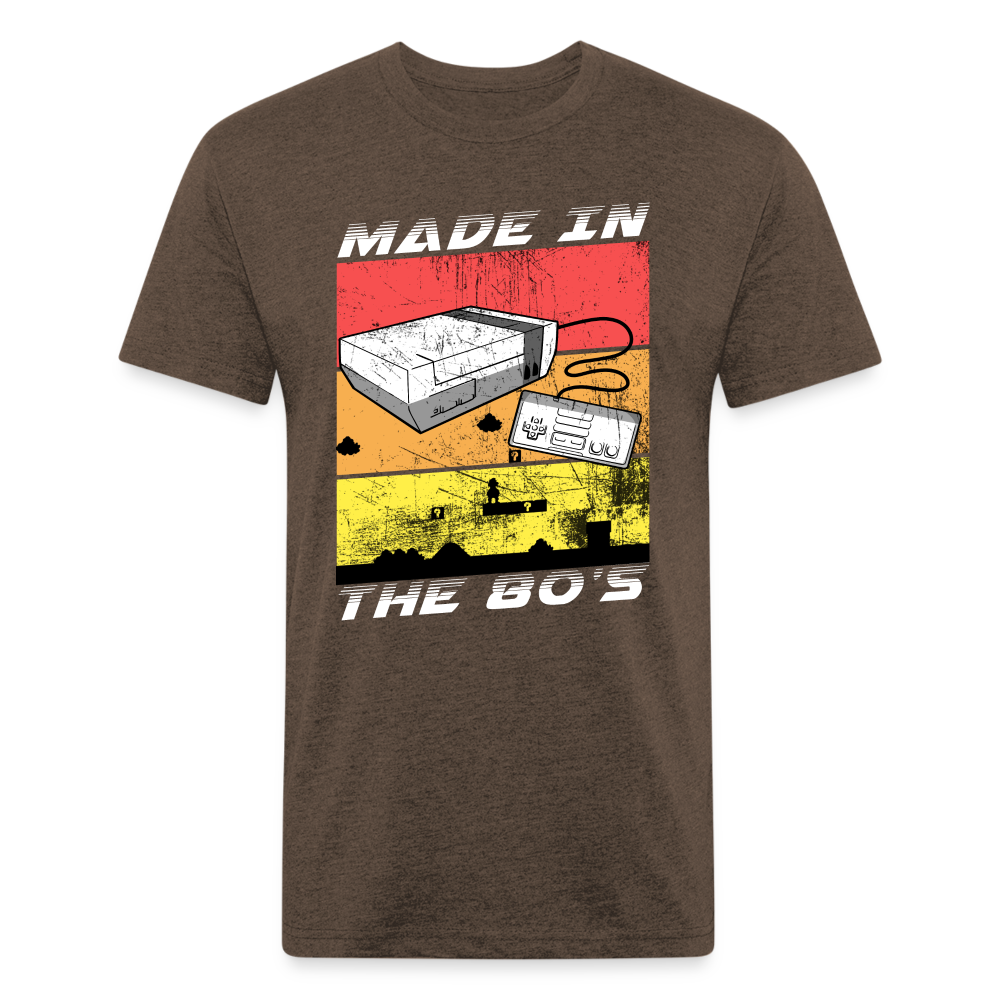 GU 'Made in the 80's' Fitted T-Shirt - White - heather espresso