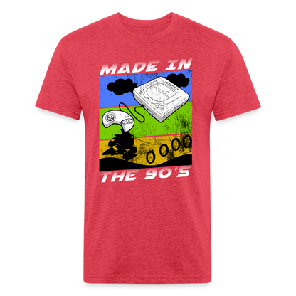 GU 'Made in the 90's' Fitted T-Shirt - White - heather red