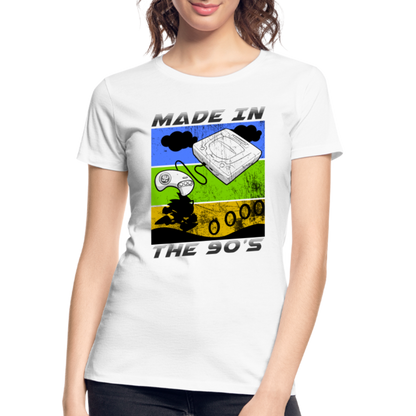 GU 'Made in the 90's' Women’s Premium Organic T-Shirt - white