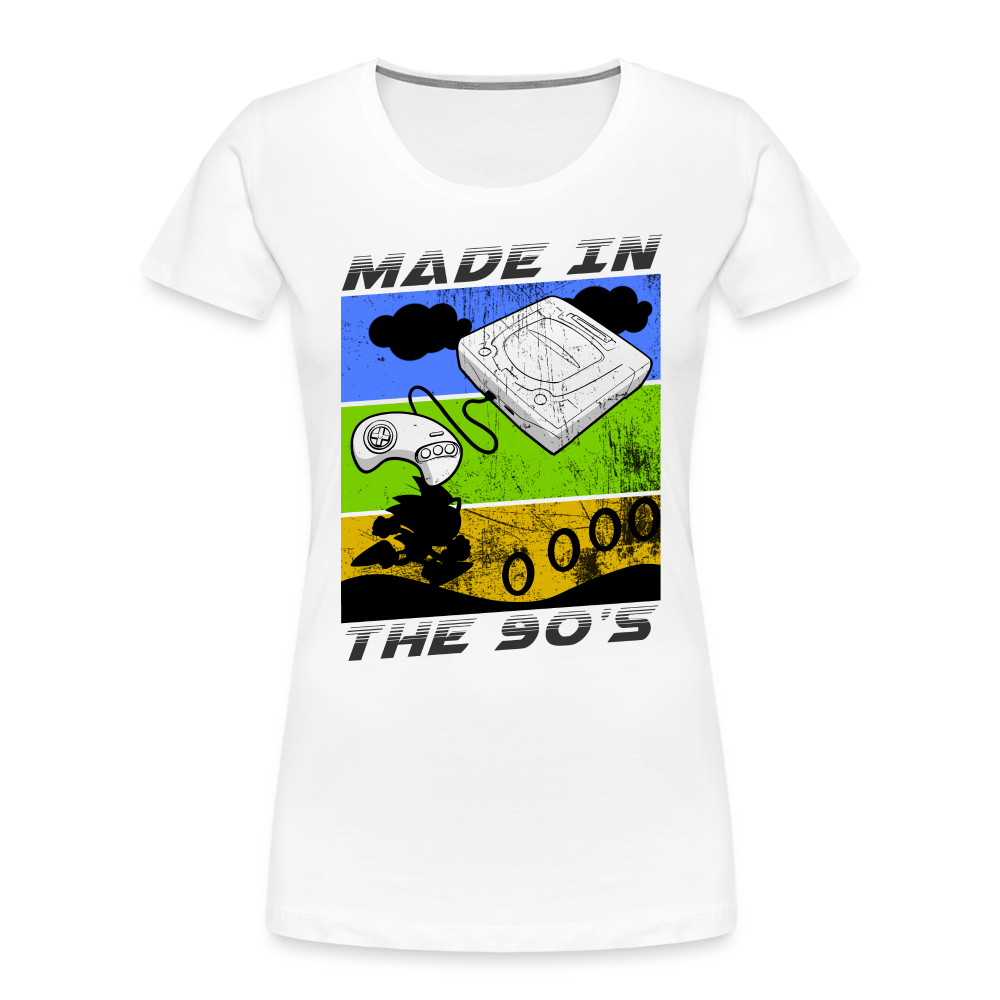 GU 'Made in the 90's' Women’s Premium Organic T-Shirt - white