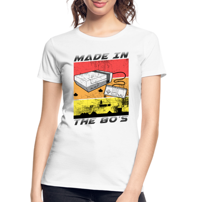 GU 'Made in the 80's' Women’s Premium Organic T-Shirt - white