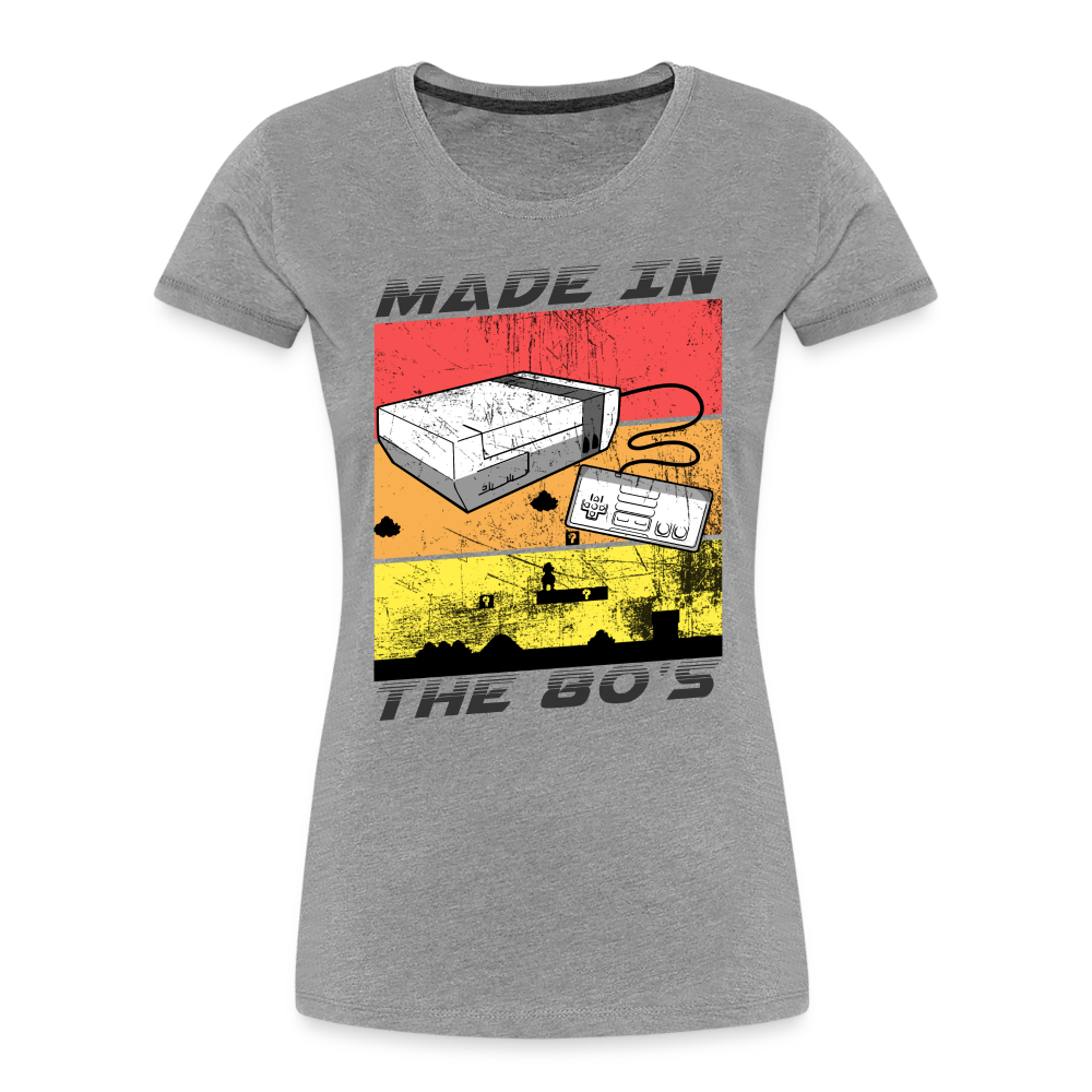 GU 'Made in the 80's' Women’s Premium Organic T-Shirt - heather gray