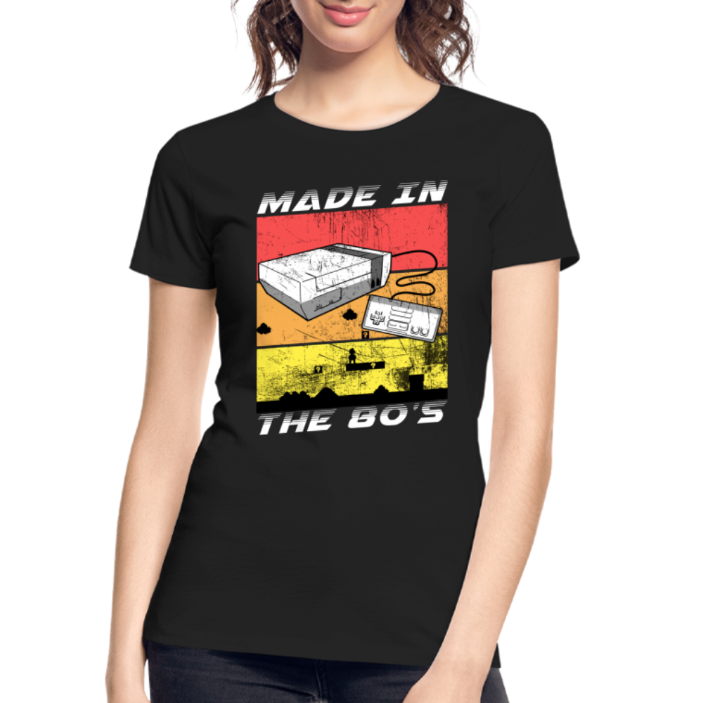 GU 'Made in the 80's' Women’s Premium Organic T-Shirt - White - black