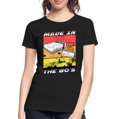 GU 'Made in the 80's' Women’s Premium Organic T-Shirt - White - black