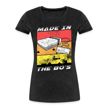 GU 'Made in the 80's' Women’s Premium Organic T-Shirt - White - charcoal grey