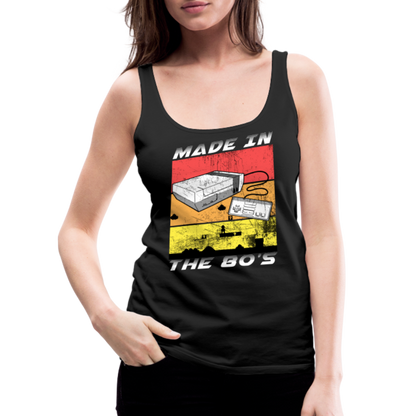 GU 'Made in the 80's' Women’s Premium Tank Top - White - black