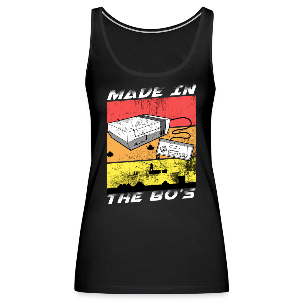 GU 'Made in the 80's' Women’s Premium Tank Top - White - black