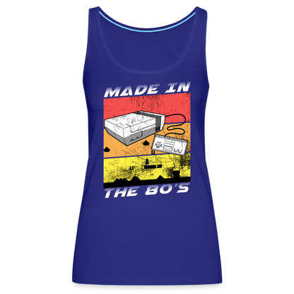 GU 'Made in the 80's' Women’s Premium Tank Top - White - royal blue