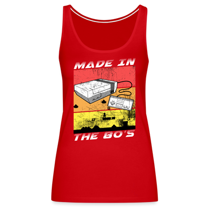 GU 'Made in the 80's' Women’s Premium Tank Top - White - red