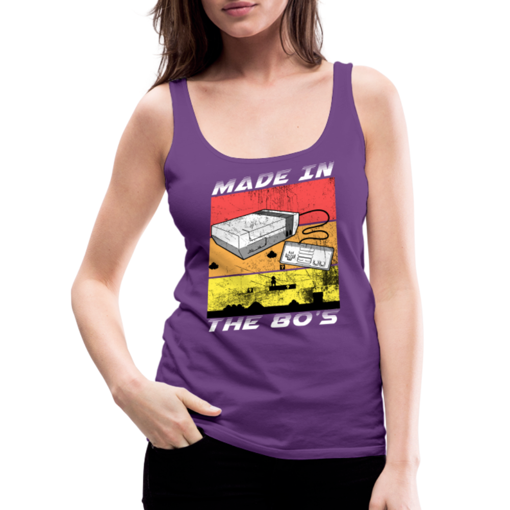 GU 'Made in the 80's' Women’s Premium Tank Top - White - purple