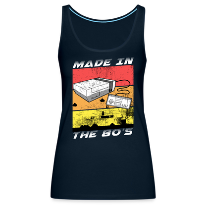 GU 'Made in the 80's' Women’s Premium Tank Top - White - deep navy