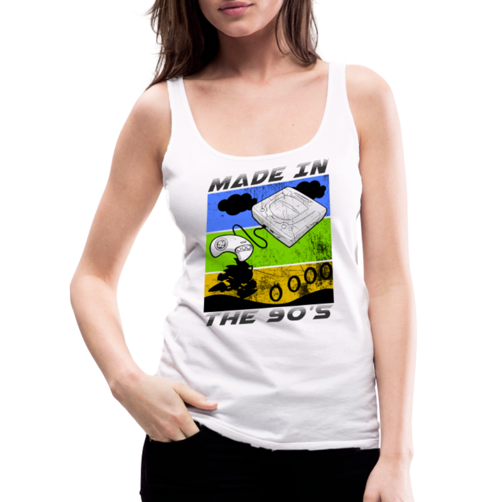 GU 'Made in the 90's' Women’s Premium Tank Top - white