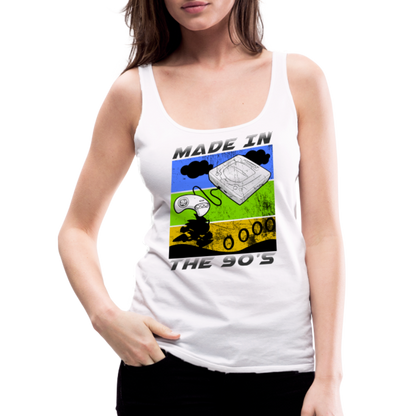 GU 'Made in the 90's' Women’s Premium Tank Top - white