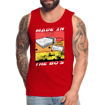 GU 'Made in the 80's' Men’s Premium Tank - White - red