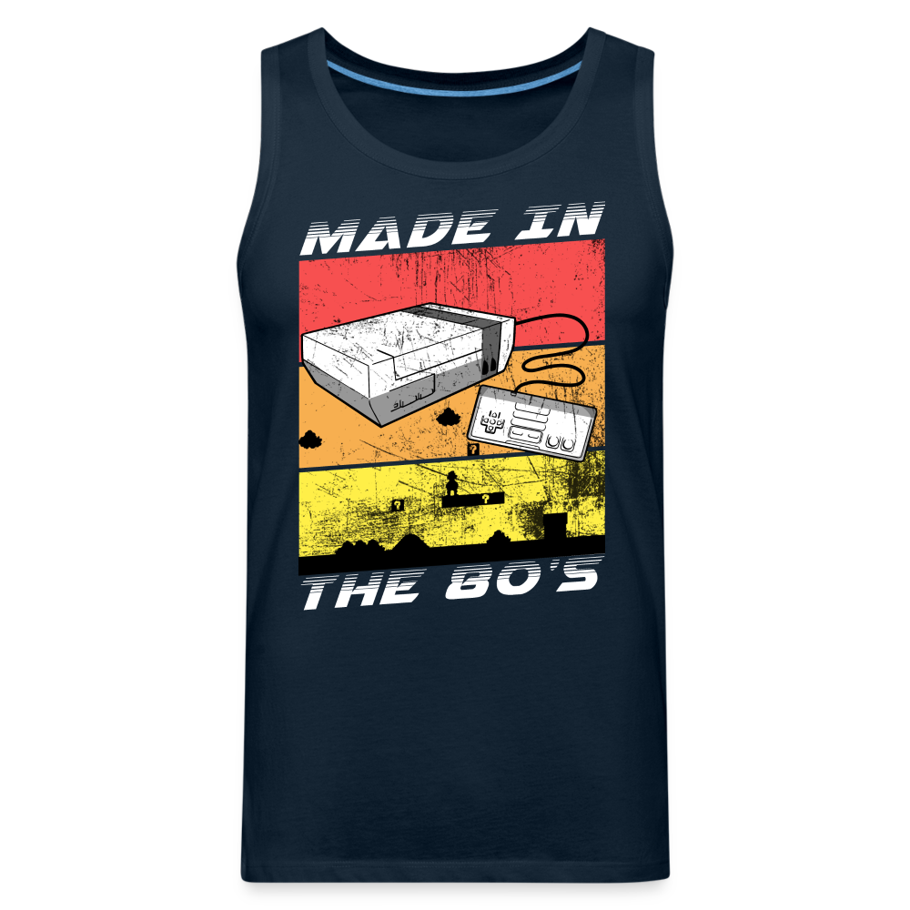 GU 'Made in the 80's' Men’s Premium Tank - White - deep navy