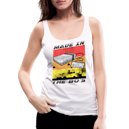 GU 'Made in the 80's' Women’s Premium Tank Top - white