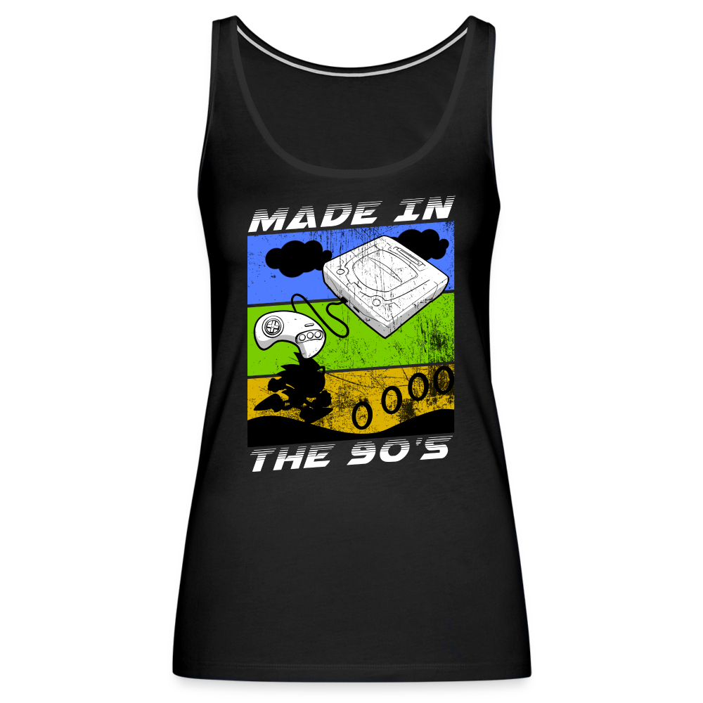 GU 'Made in the 90's' Women’s Premium Tank Top - White - black