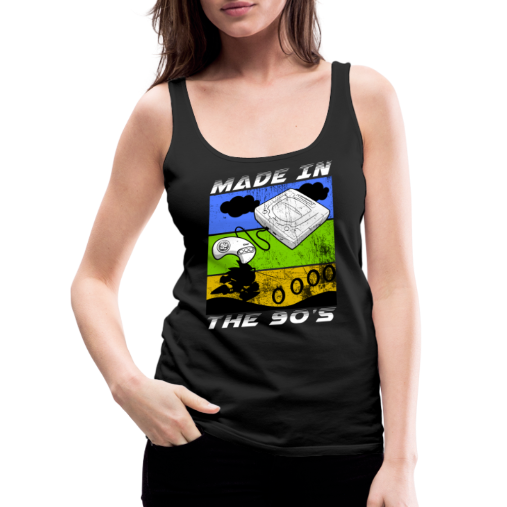 GU 'Made in the 90's' Women’s Premium Tank Top - White - black