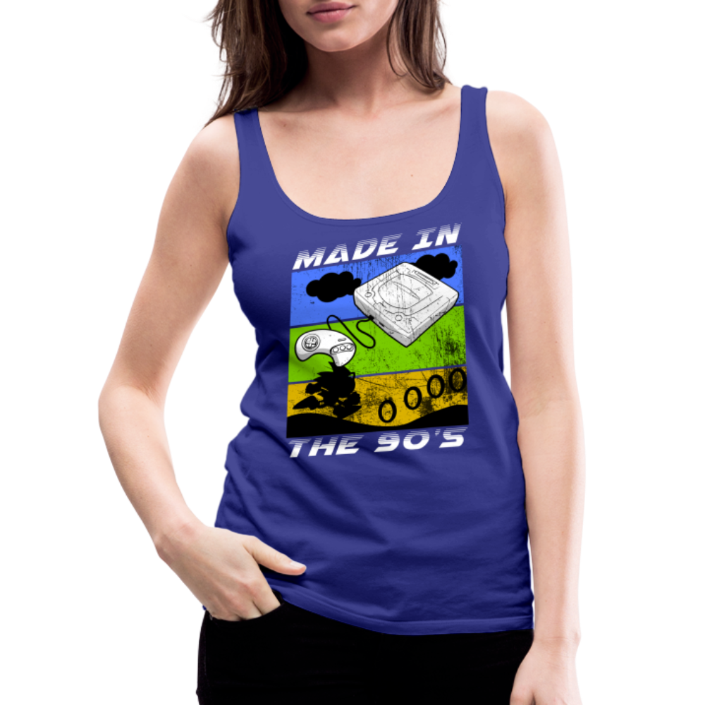 GU 'Made in the 90's' Women’s Premium Tank Top - White - royal blue