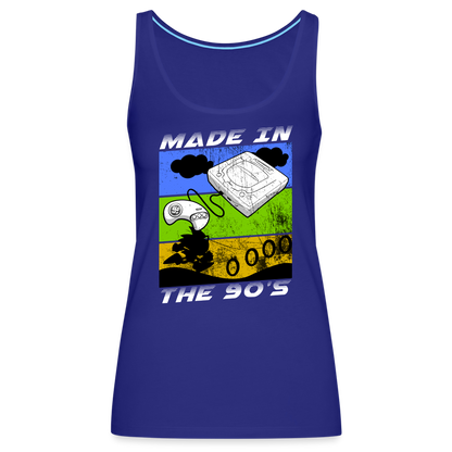 GU 'Made in the 90's' Women’s Premium Tank Top - White - royal blue