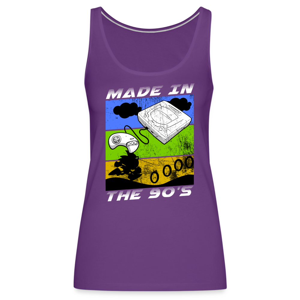 GU 'Made in the 90's' Women’s Premium Tank Top - White - purple