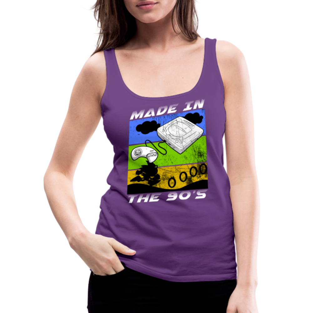 GU 'Made in the 90's' Women’s Premium Tank Top - White - purple