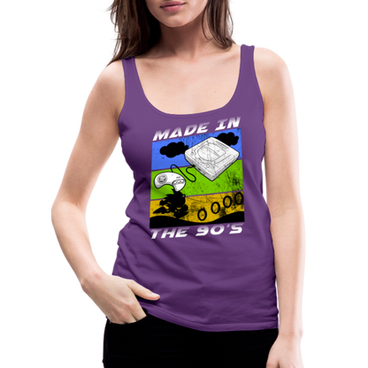 GU 'Made in the 90's' Women’s Premium Tank Top - White - purple