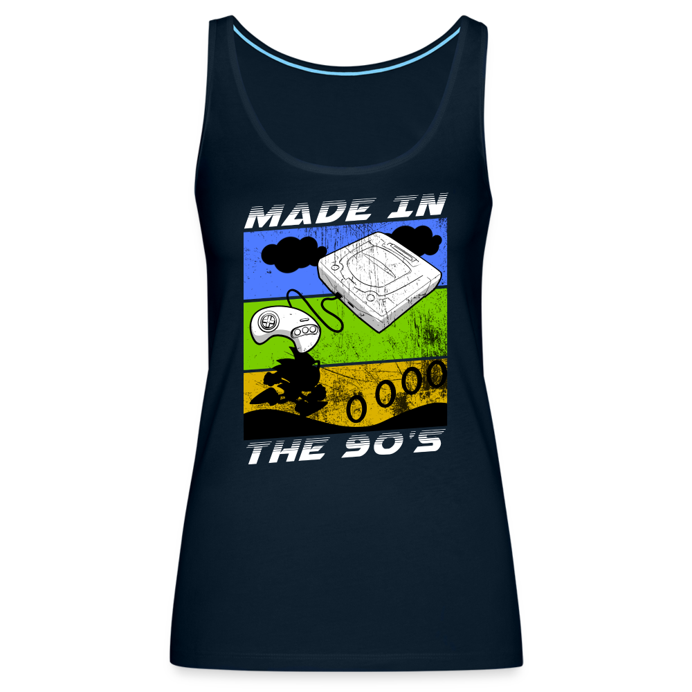 GU 'Made in the 90's' Women’s Premium Tank Top - White - deep navy