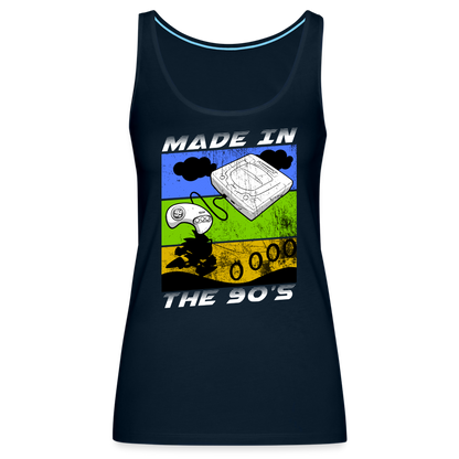 GU 'Made in the 90's' Women’s Premium Tank Top - White - deep navy