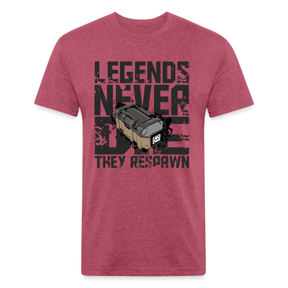 GU 'Legends Never Die' Fitted T-Shirt - heather burgundy