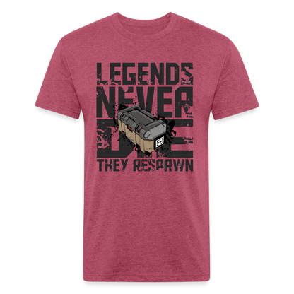 GU 'Legends Never Die' Fitted T-Shirt - heather burgundy