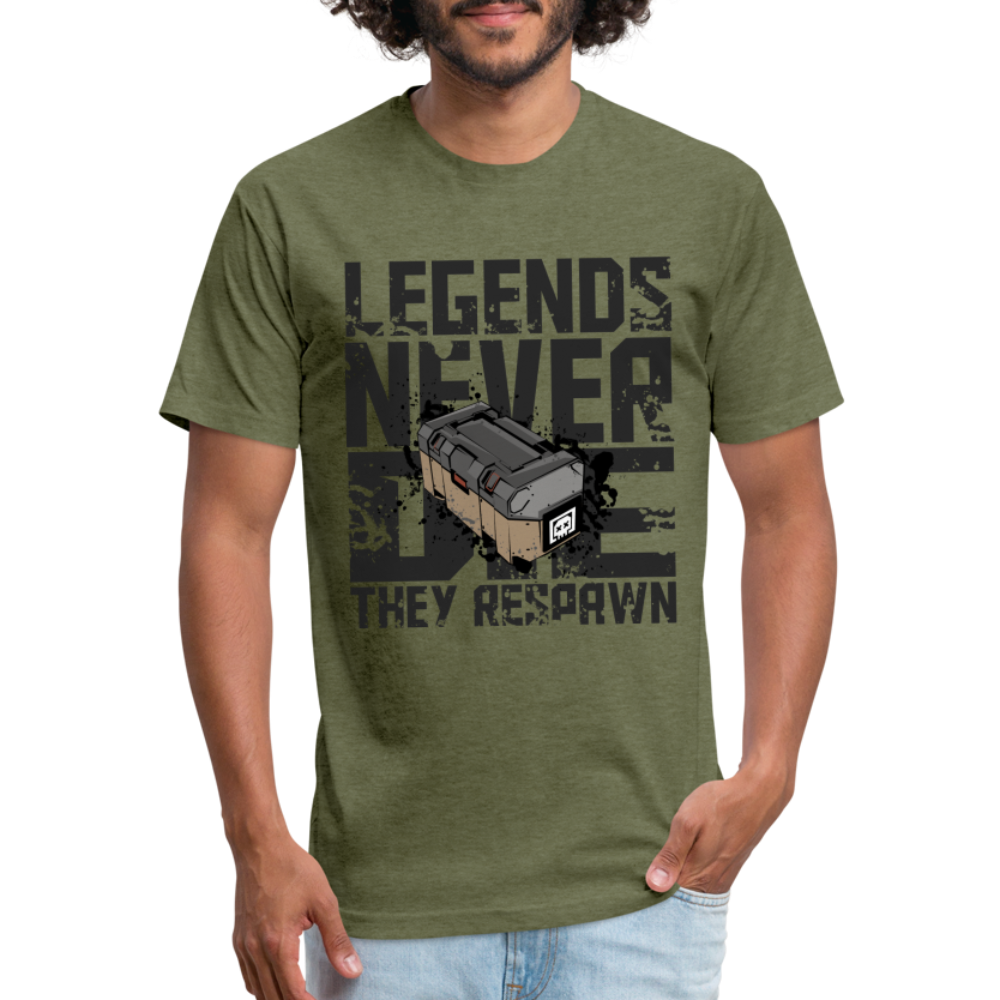 GU 'Legends Never Die' Fitted T-Shirt - heather military green