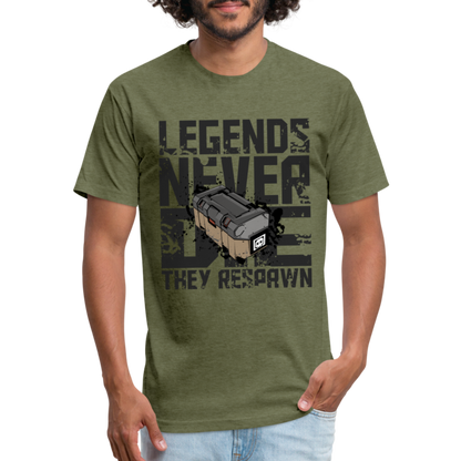 GU 'Legends Never Die' Fitted T-Shirt - heather military green