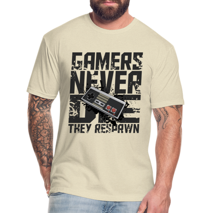 GU 'Gamers Never Die' Fitted T-Shirt - NES - heather cream