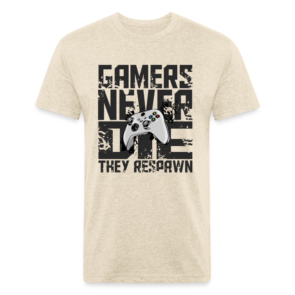 GU 'Gamers Never Die' Fitted T-Shirt- XBOX - heather cream