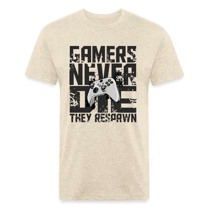 GU 'Gamers Never Die' Fitted T-Shirt- XBOX - heather cream