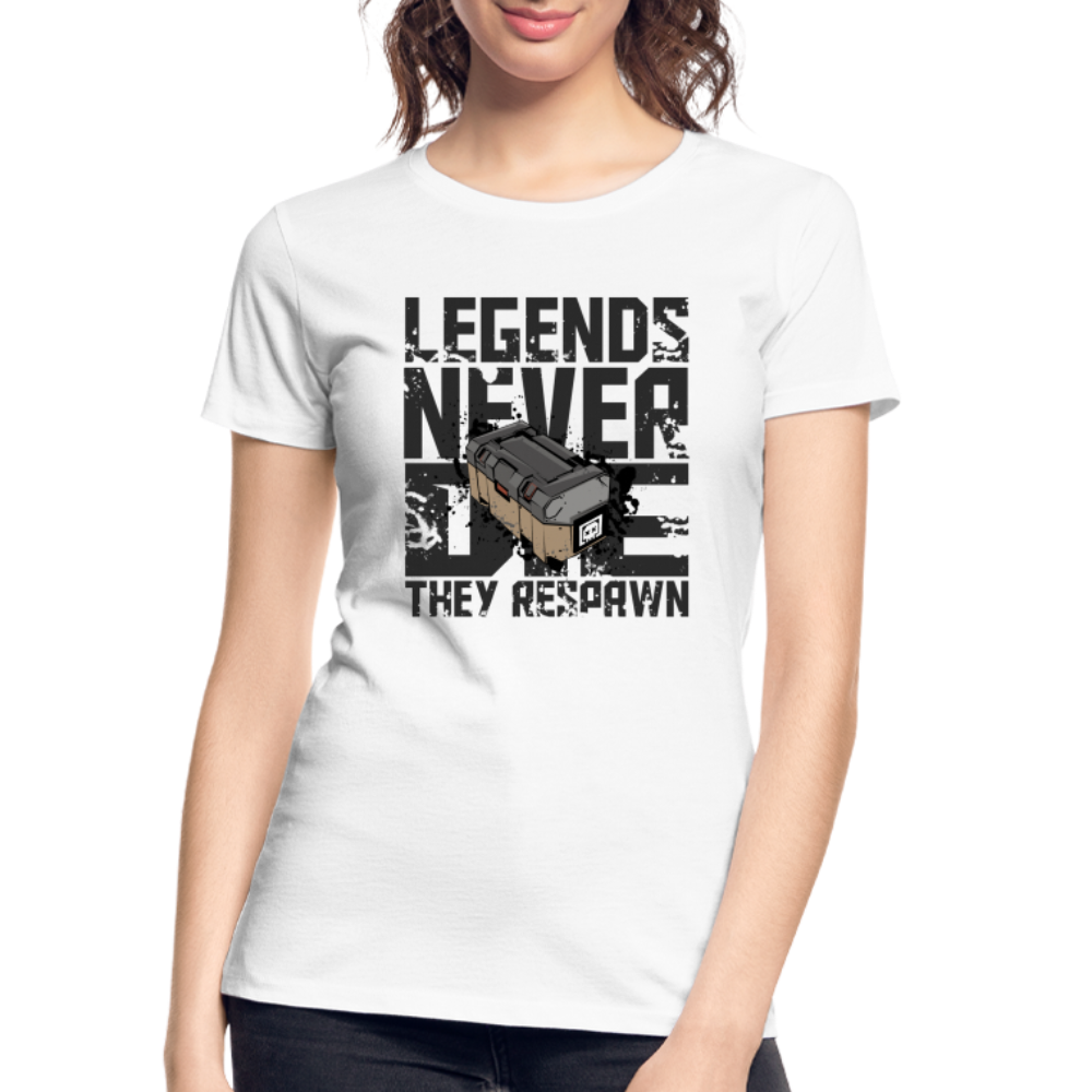 GU 'Legends Never Die' Women’s Premium Organic T-Shirt - white