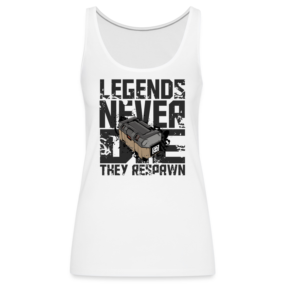 GU 'Legends Never Die' Women’s Premium Tank Top - white