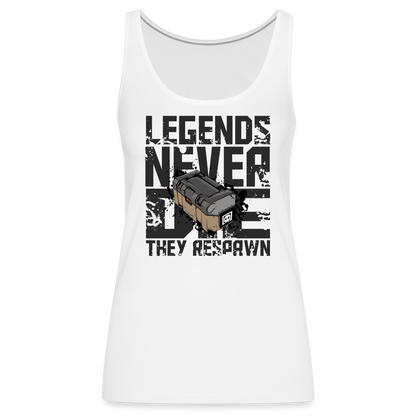 GU 'Legends Never Die' Women’s Premium Tank Top - white