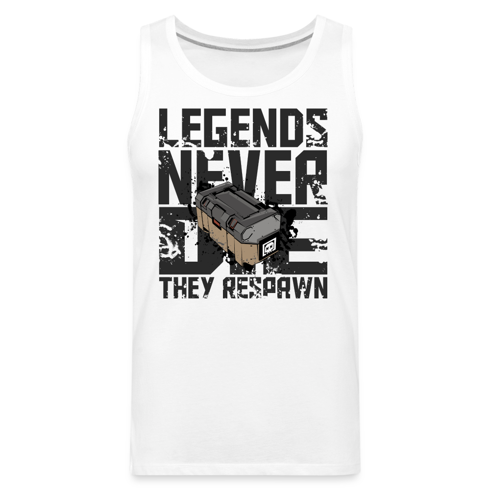 GU 'Legends Never Die' Men’s Premium Tank - white