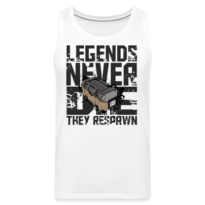 GU 'Legends Never Die' Men’s Premium Tank - white