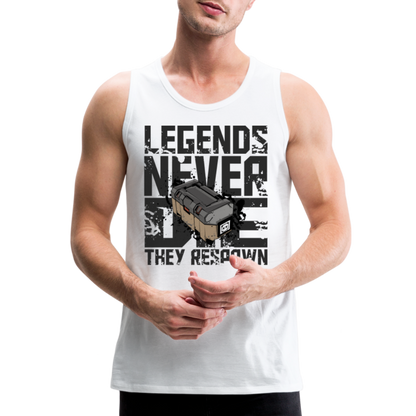 GU 'Legends Never Die' Men’s Premium Tank - white