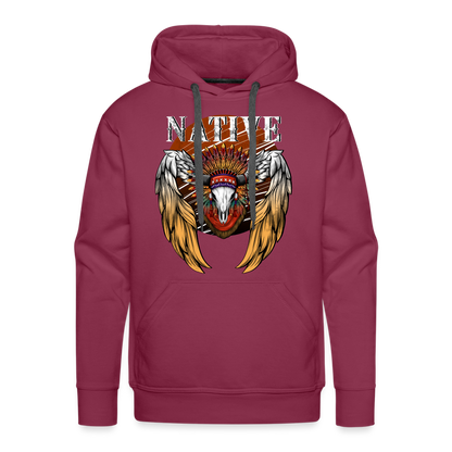 Native Premium Hoodie - burgundy