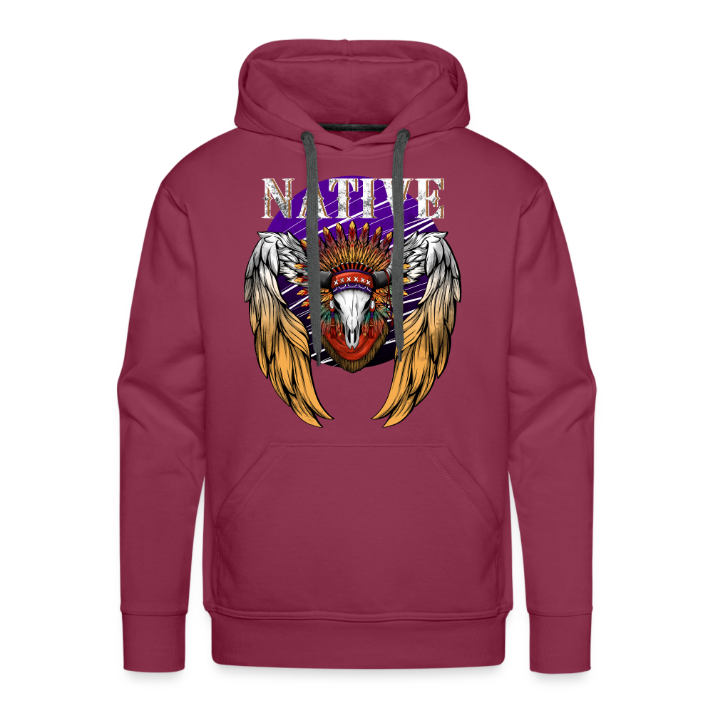 Native Premium Hoodie - burgundy