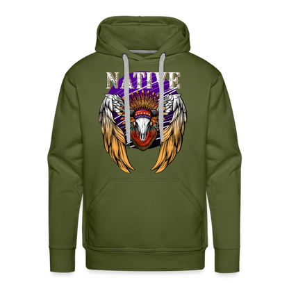 Native Premium Hoodie - olive green